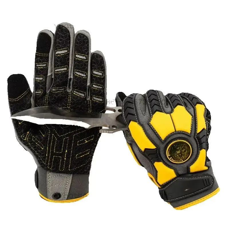Cut-proof PVC Wear-resistant TPR Patch Mechanical Touch Screen Anti-skid Anti-cutting Protective Anti-collision Gloves