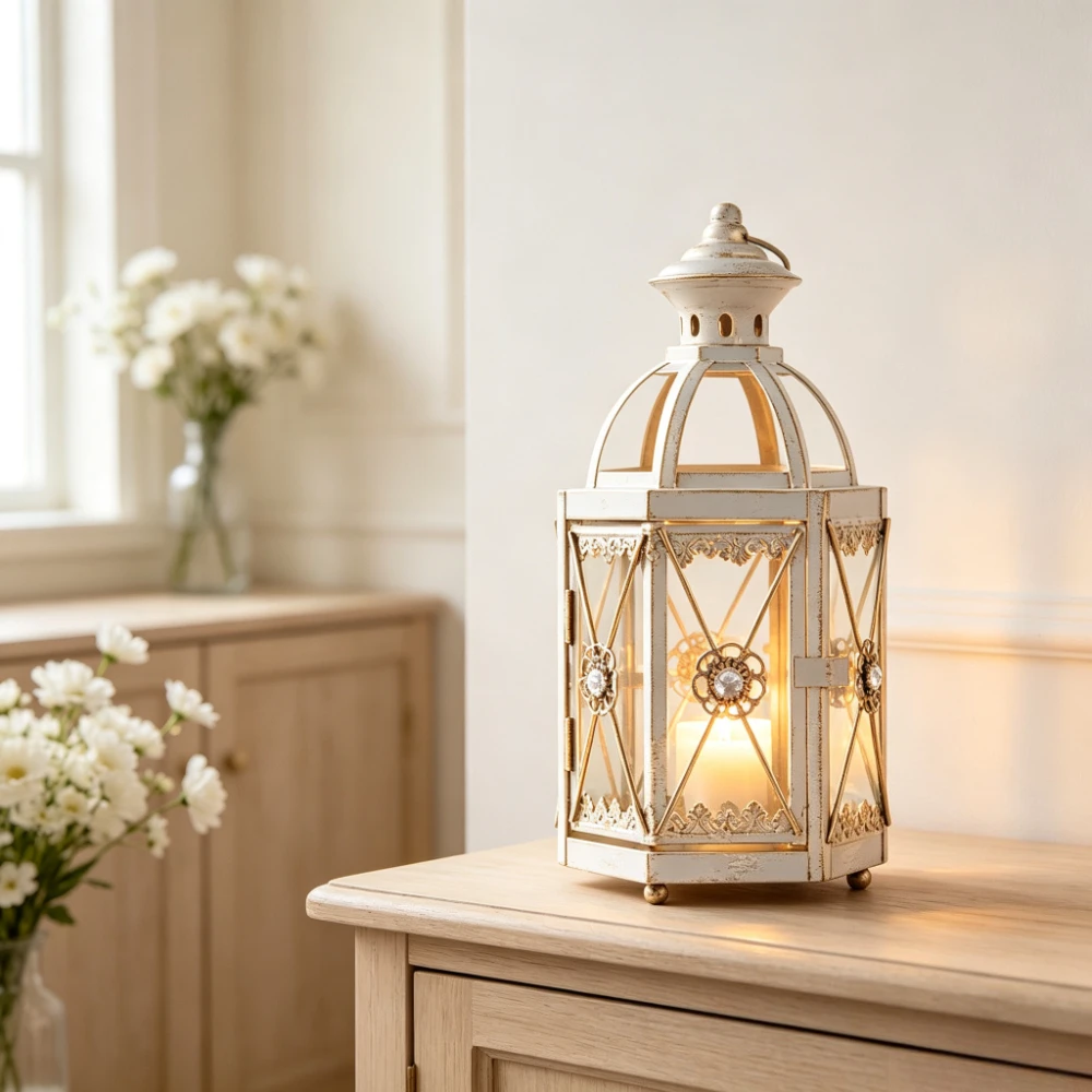 Metal Iron Candle Holder Retro Tabletop Candlestick for Wedding Party Dining Room Home Desktop Home Decoration