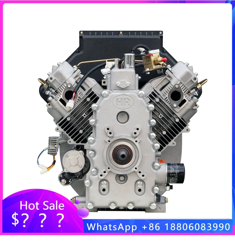 CE ISO 2V98 20KW air cooled two cylinder taper shaft die·sel engine for 245*150mm alternator