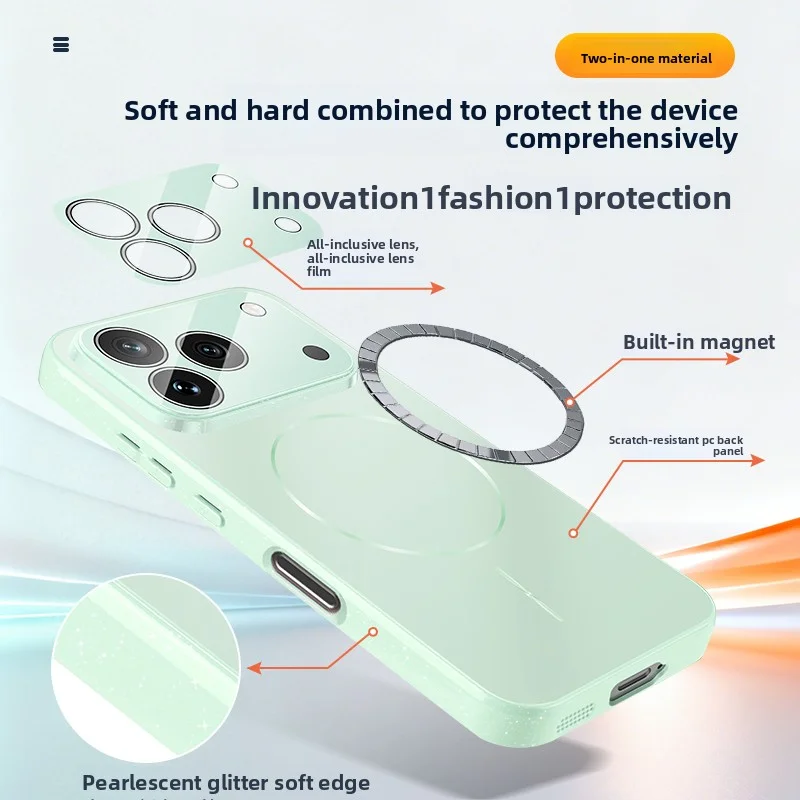 Etui Huawei Honor 600 Pro, modne, twarde, z PC, magnetyczne, z ochroną obiektywu MagSafe, tylna obudowa ochronna na telefon Honor 600 600Pro. — zdjęcie produktu 2