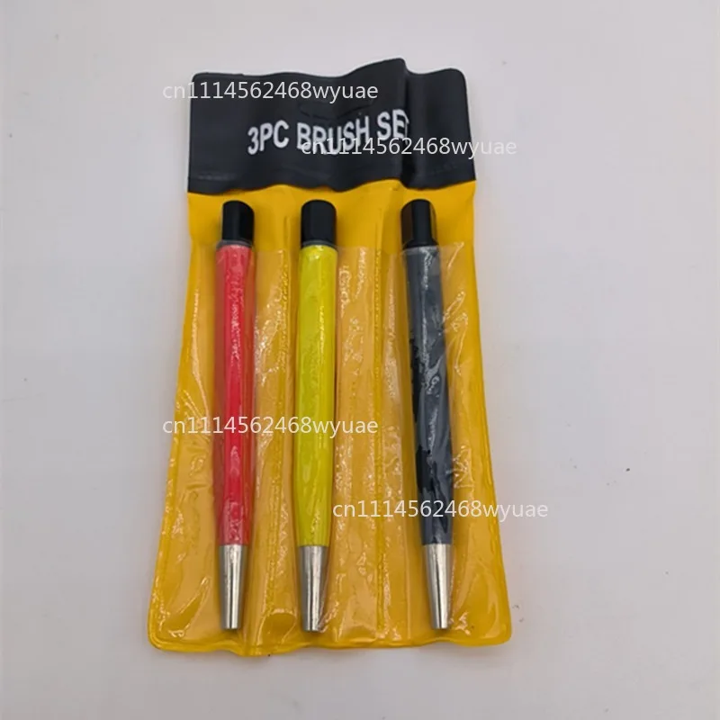 Assortment of 3pcs Brass Steel Fiberglass Nylon Bristle Brush Scratch Rust Dirt Remover for Watch Repair