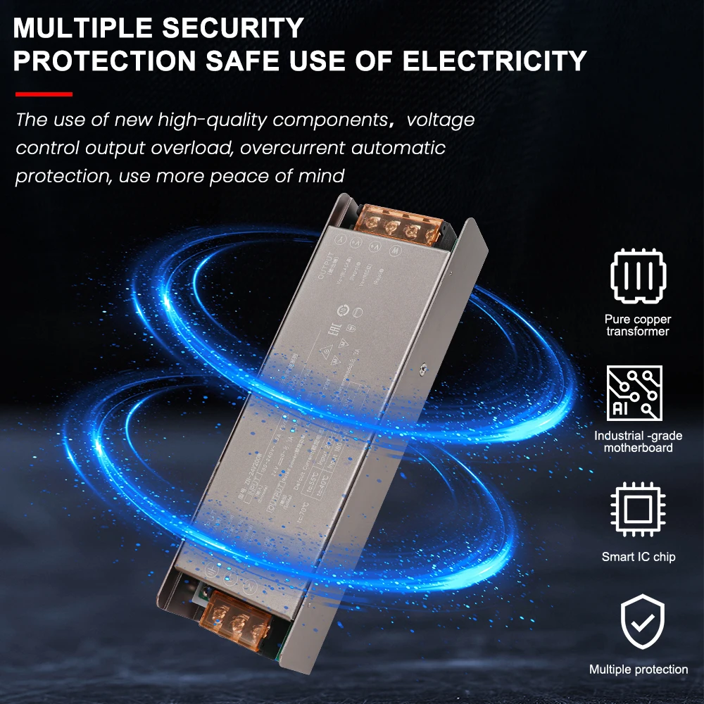 Zigbee Tuya 300W 200W LED Power Supply AC to DC 24V LED Driver LED Strip Transformer Work with Alexa Gooogle Home For LEDS Strip