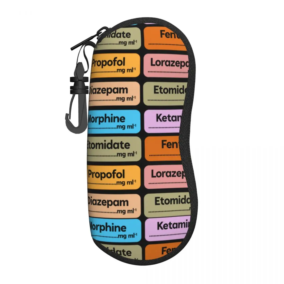 Custom Medical Nurse Anesthesia Medication Labels Shell Eyeglasses Protector Cases Cute Sunglass Case Glasses Bag