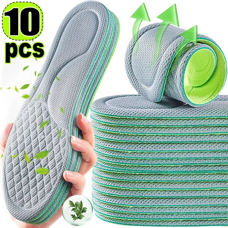 Unisex Soft Memory Foam Orthopedic Insoles Deodorizing Insole For Shoes Sports Absorbs Sweat Soft Antibacterial Shoe Accessories