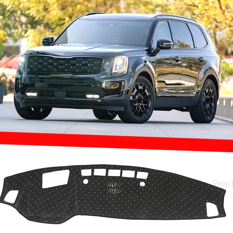 

For Kia Telluride 2020-2023 car interior protection accessories｜mat｜sun protection｜dashboard｜car styling｜black polyester