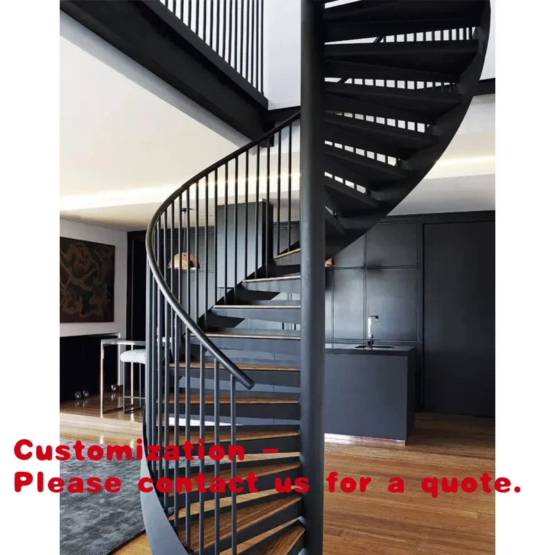 custom.Prima Staircase Custom  Modern Wrought Iron Wood Glass Staircase