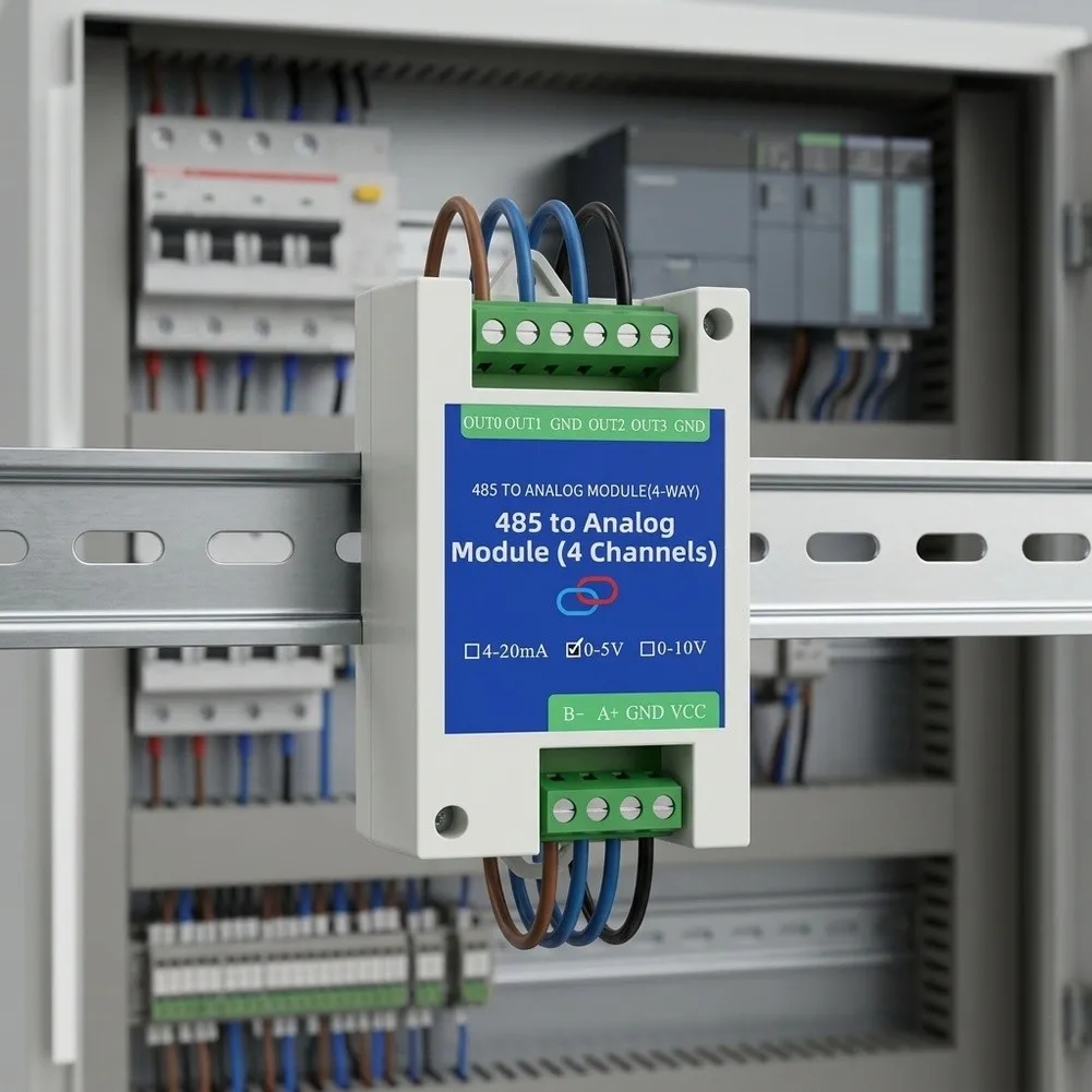 4-20mA 0-5V 0-10V Analog Input Module with RS485 Output for Process Control Systems for rtu Protocol DC5-30V Operation