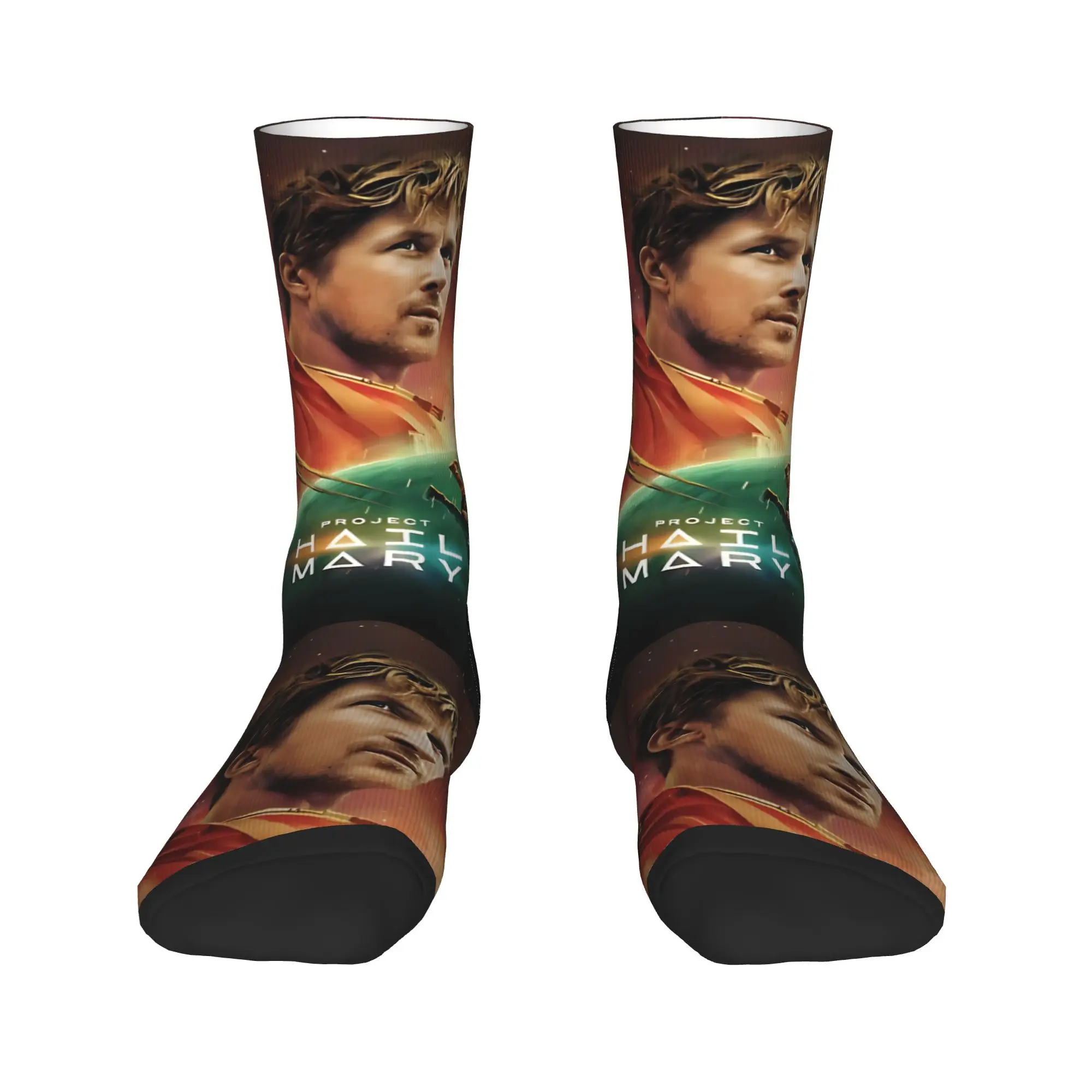 Project Hail Mary Movie Stockings  Pattern Leisure Socks Winter Anti Skid Socks Adults Men Running Quality Socks