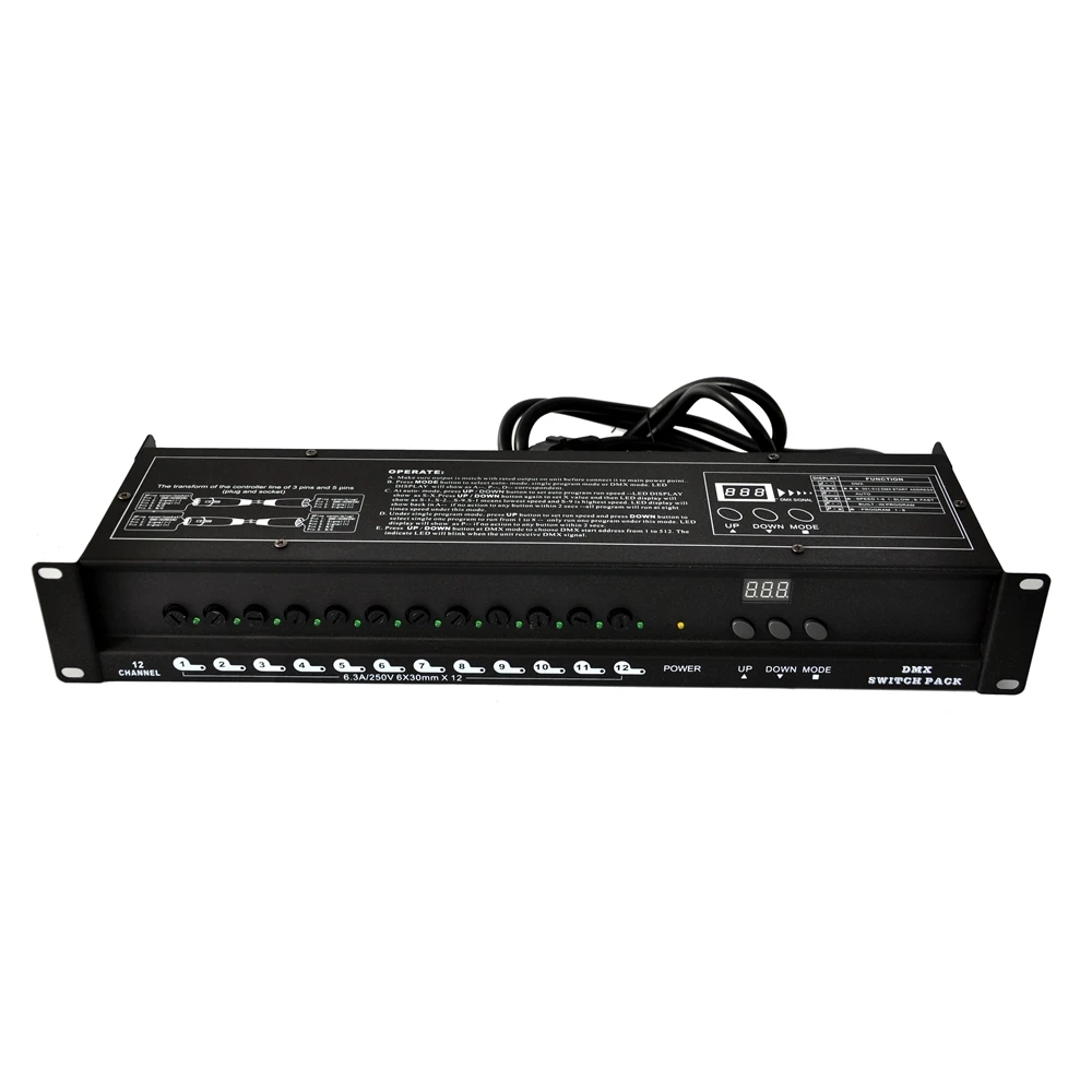 Discount Price DMX Control Power Supply Distributor Box LED Indicator 5A Per Channel  XLR-D3M Input XLR-D3F Out DMX512
