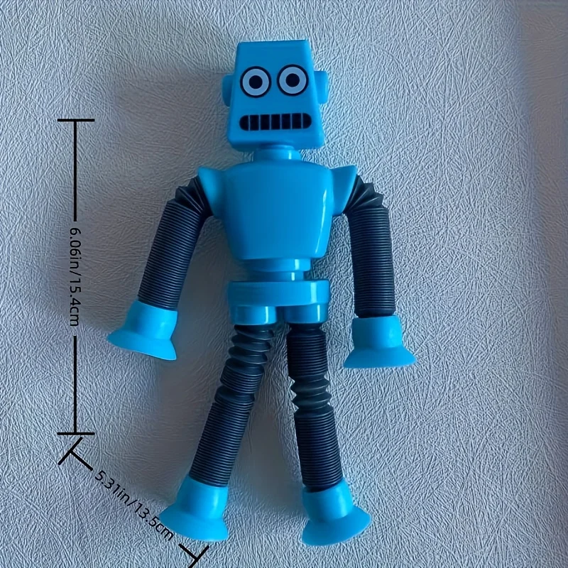 لعبة تخفيف الضغط الإبداعية تضيء أنبوب ممتد روبوت لغز مصاصة كرتونية أنبوب تلسكوبي