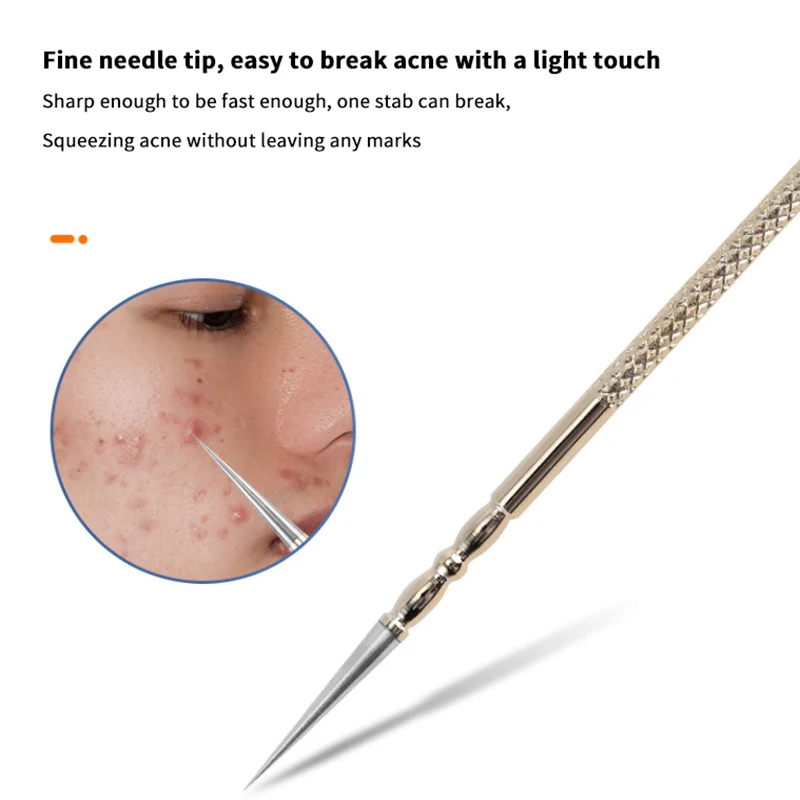 سوبر وأشار حب الشباب الإبر إزالة الرؤوس السوداء مغلقة حب الشباب الضغط البثرة مجرفة دفع مزيل الأنف العناية بالوجه أدوات التجميل