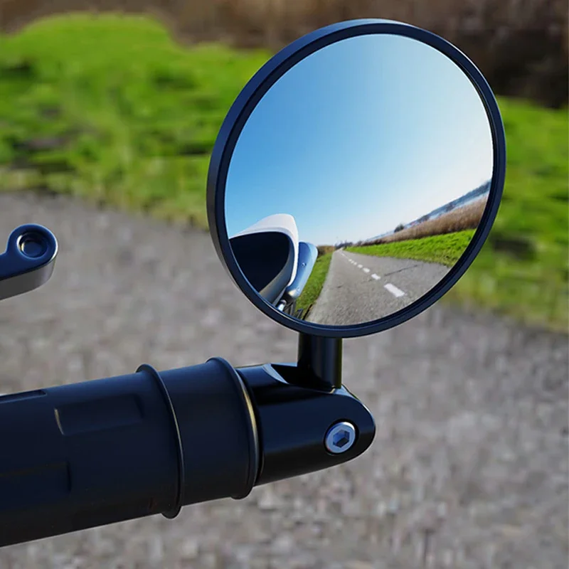 Motorcycle Handlebar Rearview Mirror Handlebar Extended Rear View Mirror Small Mirror Blind Spot Wide View Safety Turning Mirror image 6