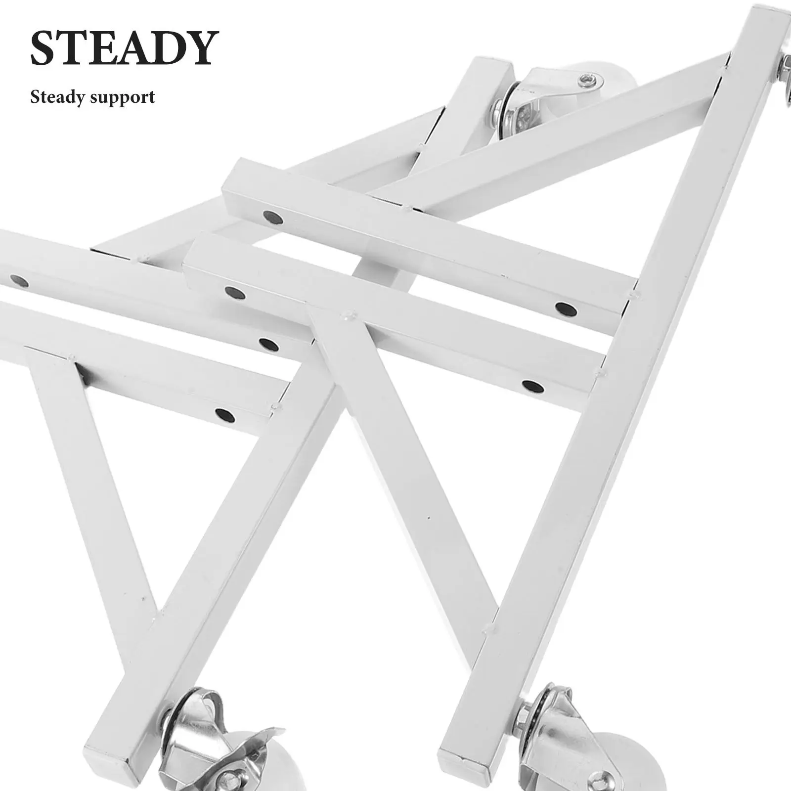2pcs Pegboard Pulley Base Fixing Bracket Accessories Triangular Stand With Casters For Mobile Standing Pegboards Partition Panel