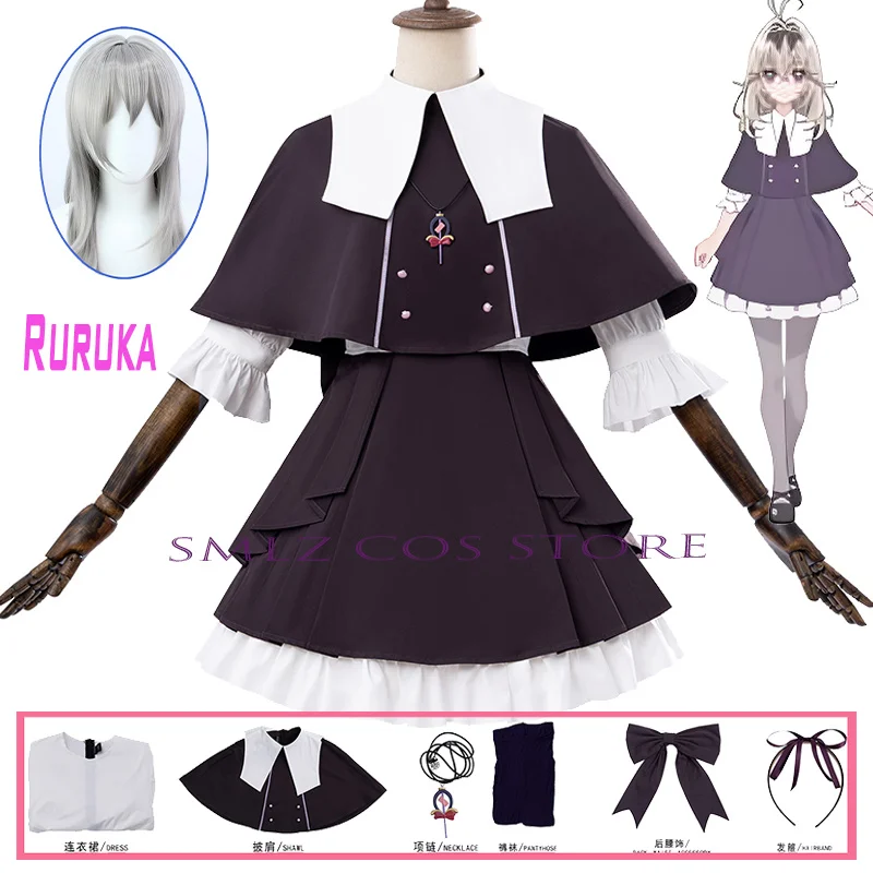 Disfraz de Cosplay de Moria Ruruka, Anime Star Detective Precure, Uniforme Diario de Luluka, Vestido, Traje, Peluca, Accesorios, Patyu, Atuendo de Combate para Carnaval