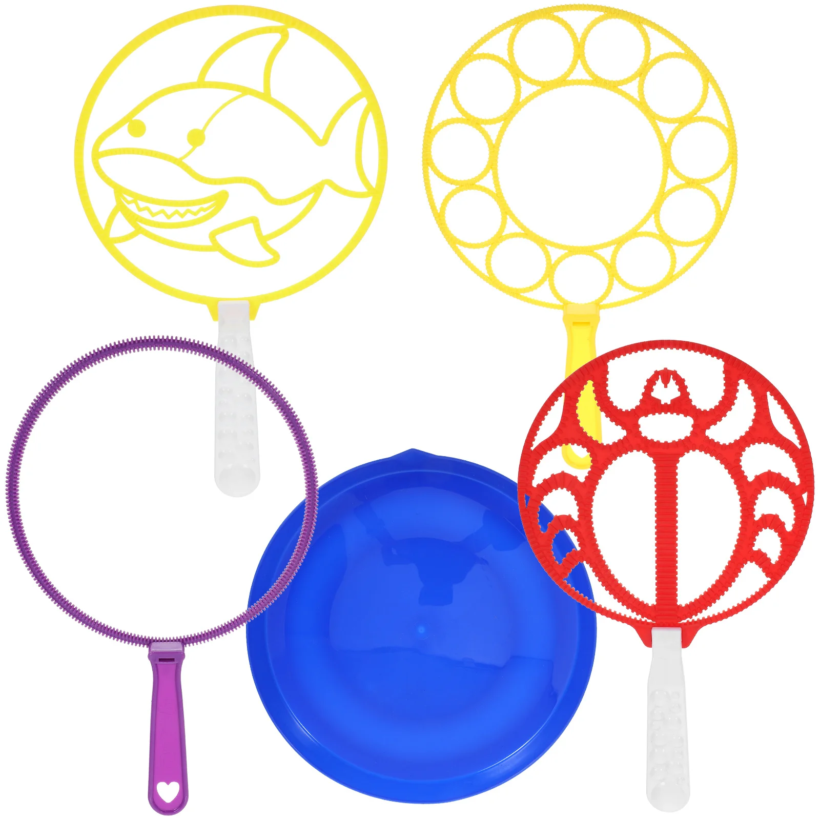 

1Set Bubble Wands for Kids with Tray Multi-Shape Bubble Tools Blowing Outdoor Backyard Park Lawn Party Favor Gift Summer Fun