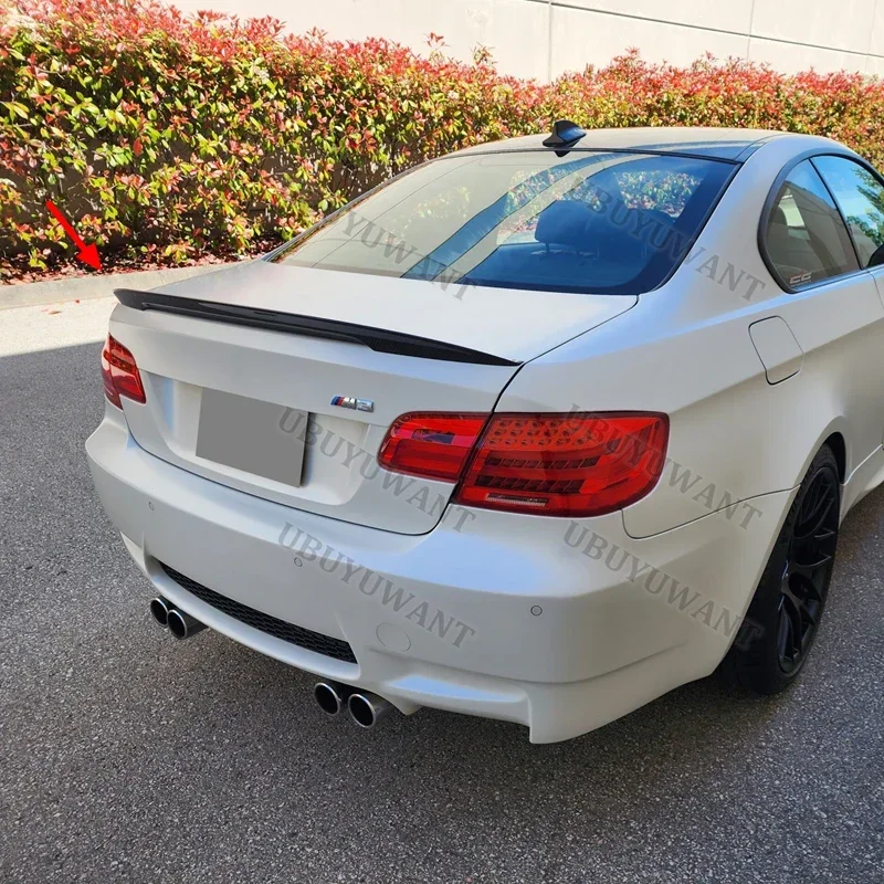 P-Style für BMW E92 3er 2-Türer M3 & E92 Coupé Heckspoilerlippe ABS Schwarz Flügelspoiler Auto-Styling Original ab Werk 2005-2012 – Detail 3