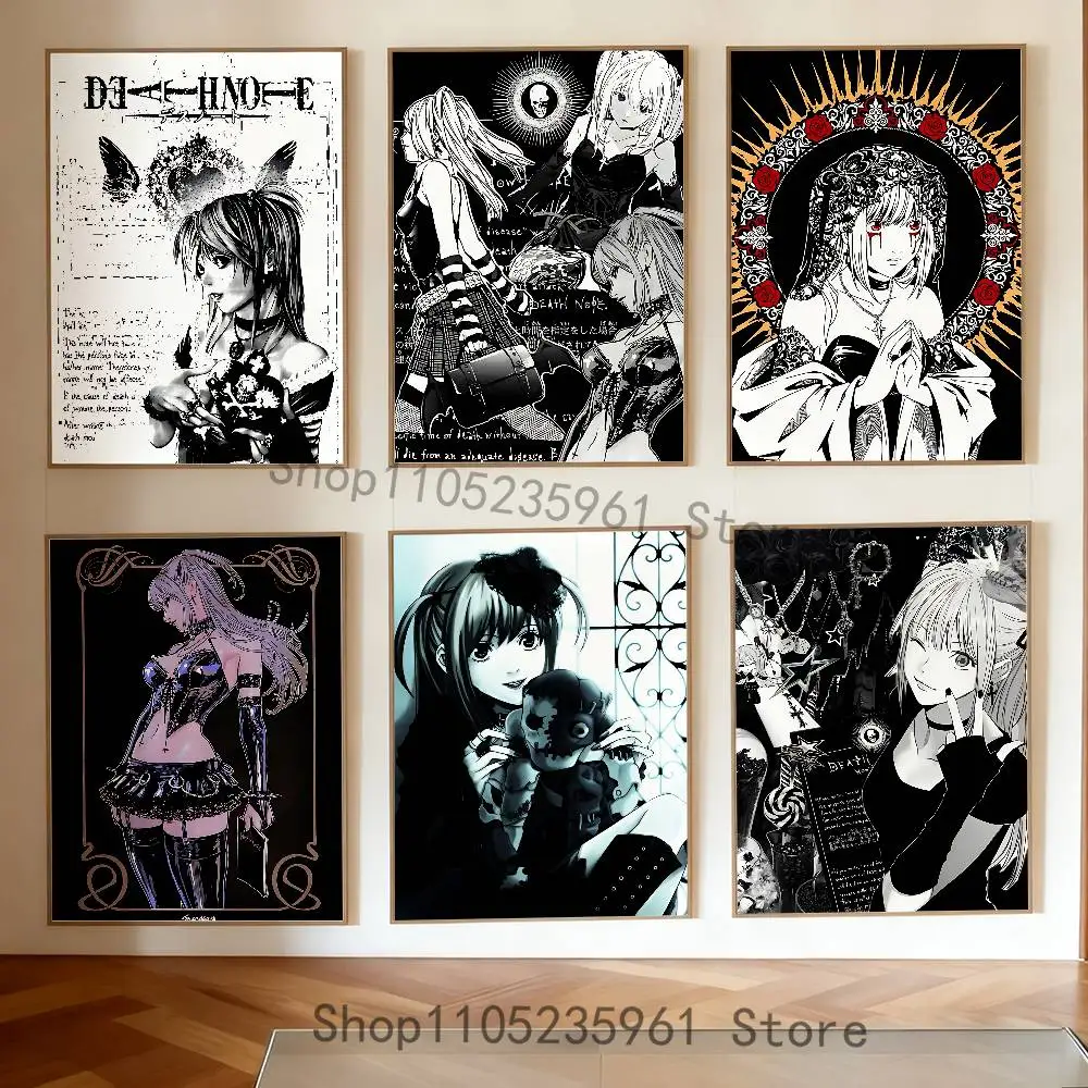 Misa D-Death Cross A-Amane Poster High Quality Wall Art for Home Office Bedroom Living Room Hallway Bar Perfect Gift