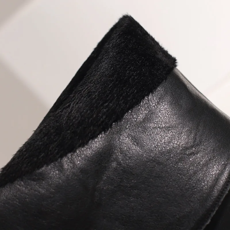 Vintage Knee High Boots Women Black PU Leather Low Heels Buckle Riding Boot Female Winter Shoes Ladies Large Size 48 Brand