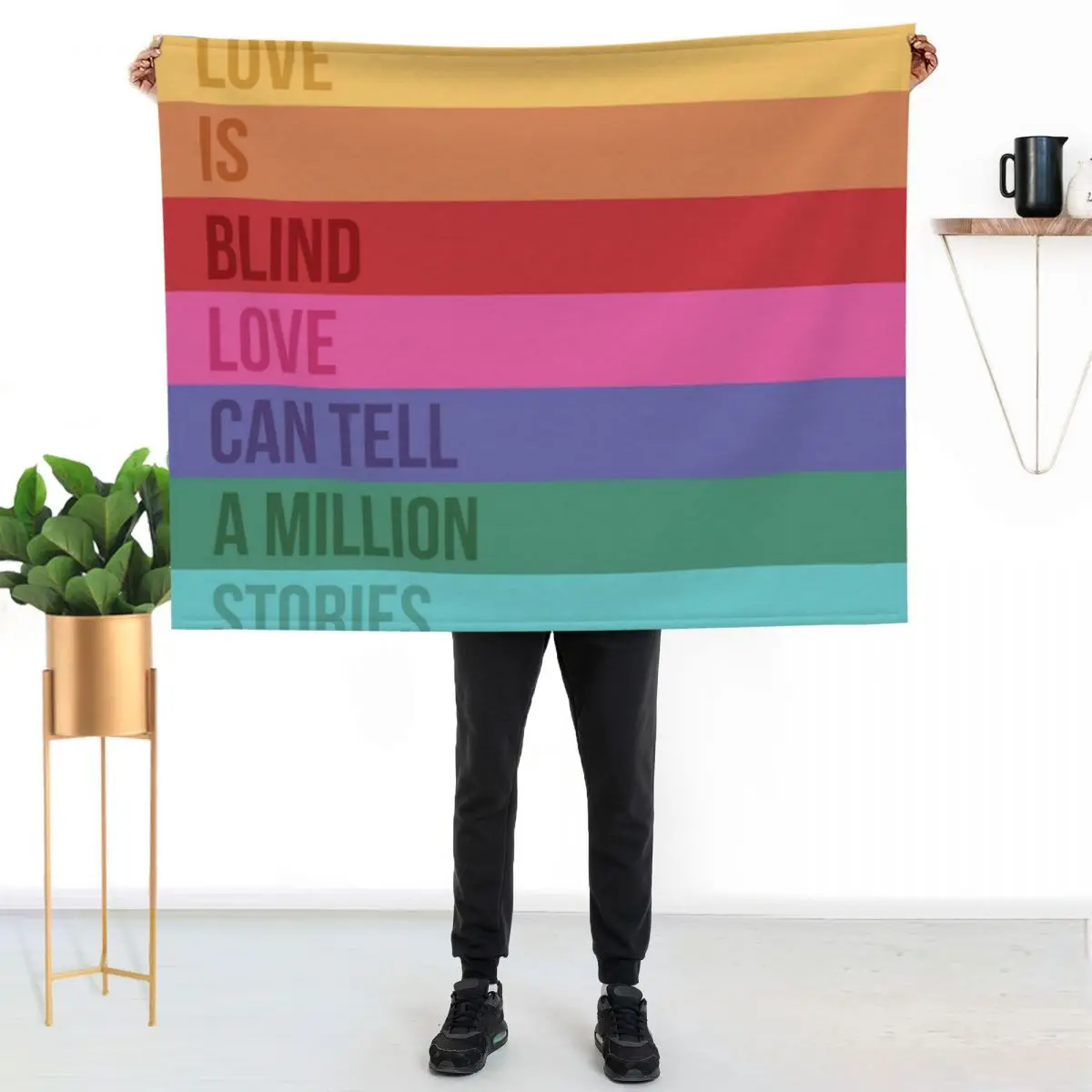 

Love is Blind Square / Falsettos Throw Blanket Spring Fall Cozy Throw Blanket for Couch