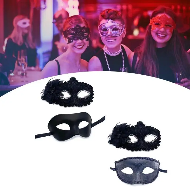 

652F Couple Masquerade Mask Party Mask Lace Mask Half Face Mask Eye Mask