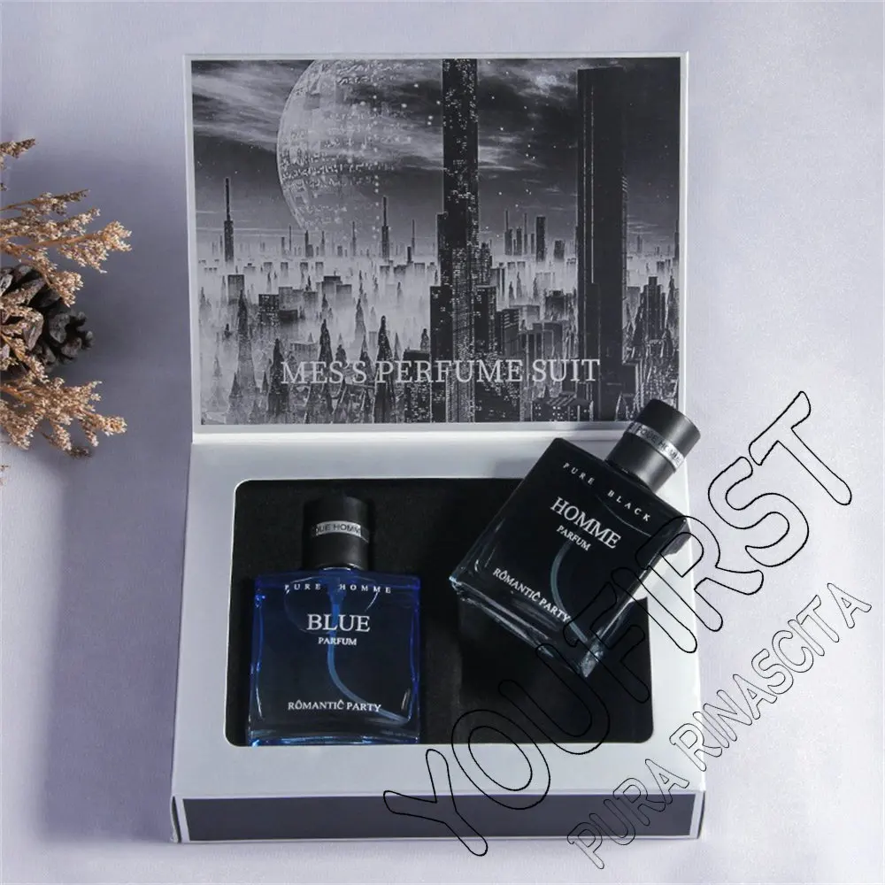 Fascination Man Perfume Gift Box 2pcs Set 60ml Men Perfumes Hombres Originales Fresh Fragrance Spray Cologne Scent Parfums Homme