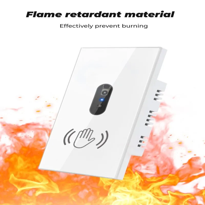 Smart Infrared Wall Light Motion Sensor Switch Glass Screen Panel No Touch Needed Home Infrared Human Body Detection Auto On Off