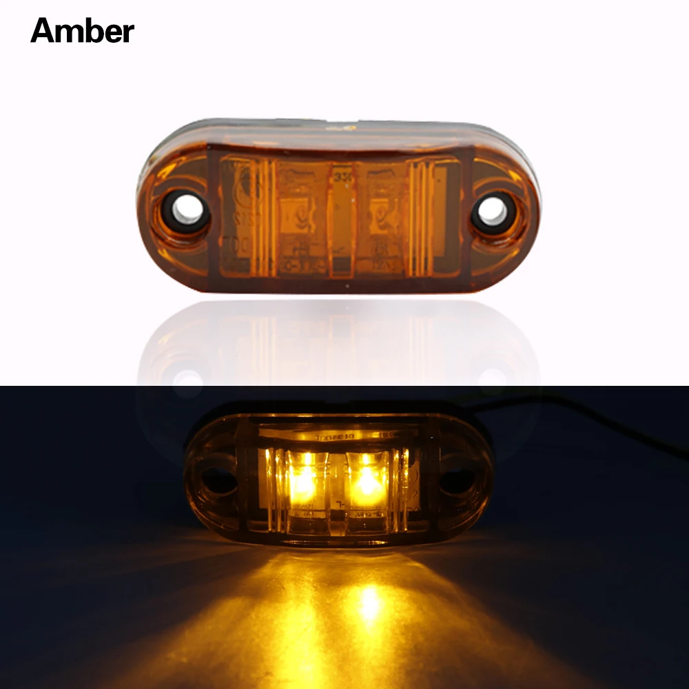 ضوء خلفي لجانب السيارة ليد ، مصباح مقاوم للماء ، مصابيح خارجية ، كهرمان ، مقطورة ، شاحنة ، حافلة ، 12 فولت ، 10