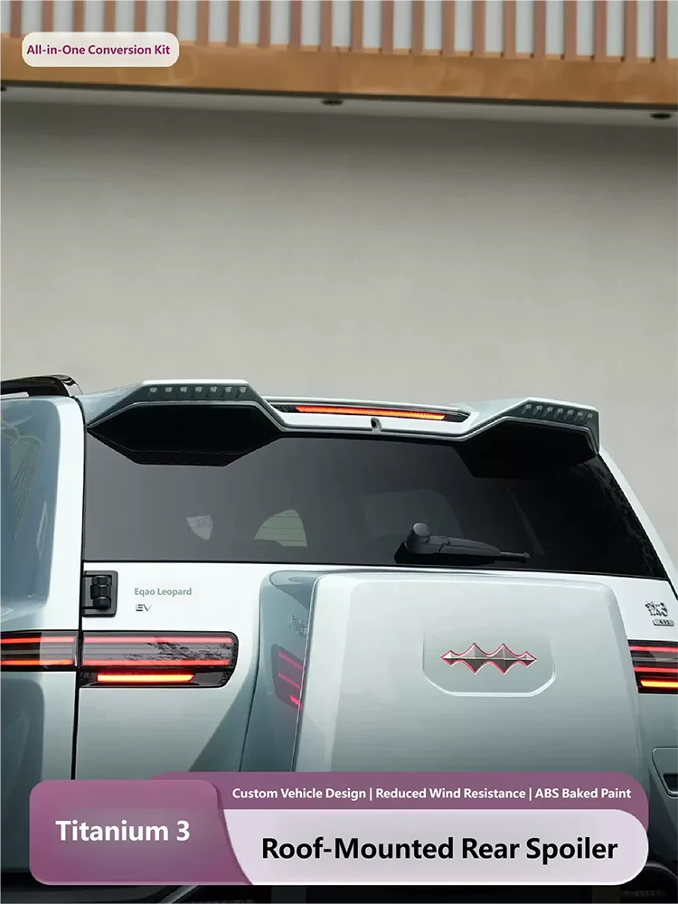 For BYD Leopard 3 Titanium 3 2025 2026 Car Style Rear Trunk Roof Spoiler Plate Fixed Wind Tail Wing Cover Accessories