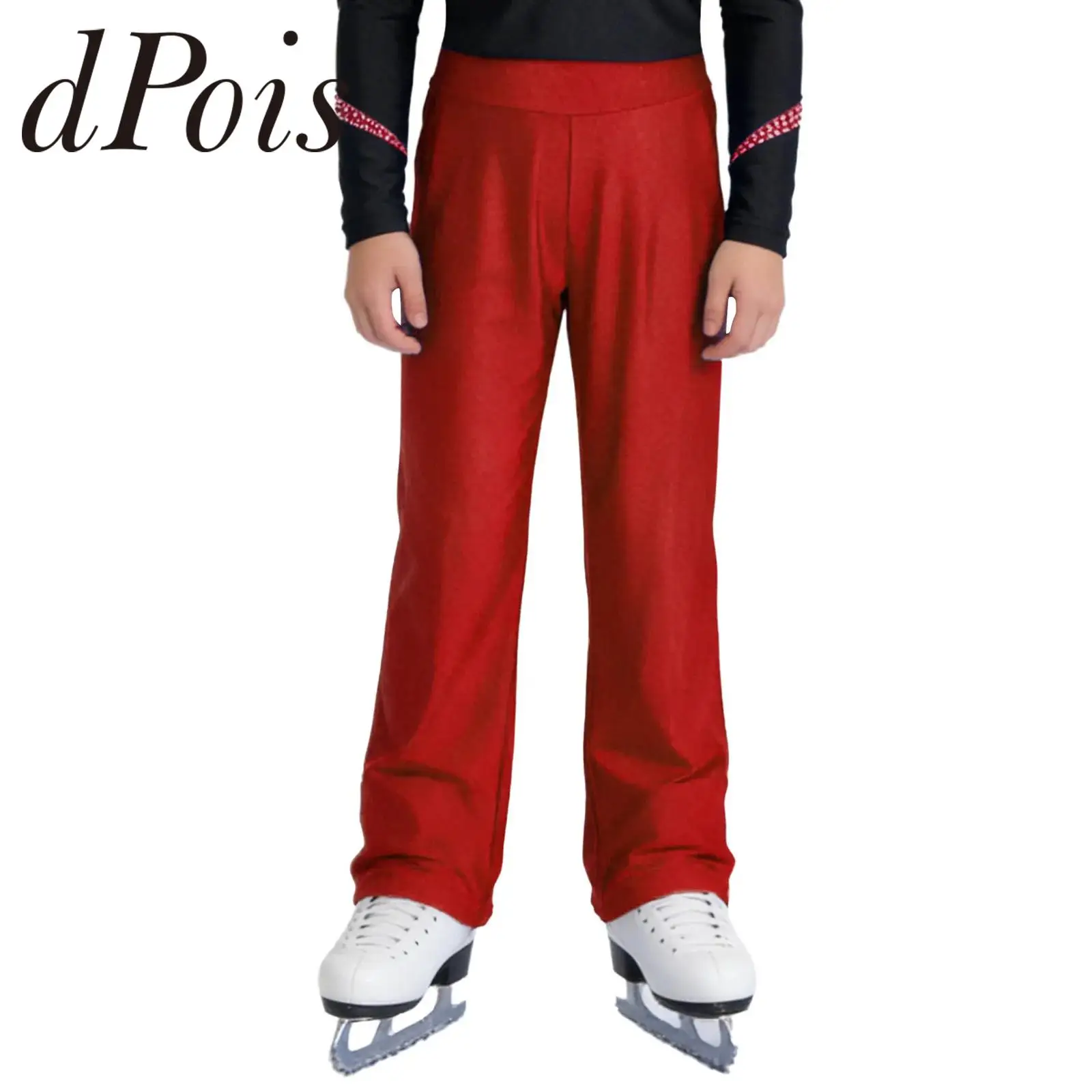 

Children's Ice Skating Clothes Trousers Kids Boys Figure Skating Costume Straight Pants for Dance Practice Costumes Sportswear