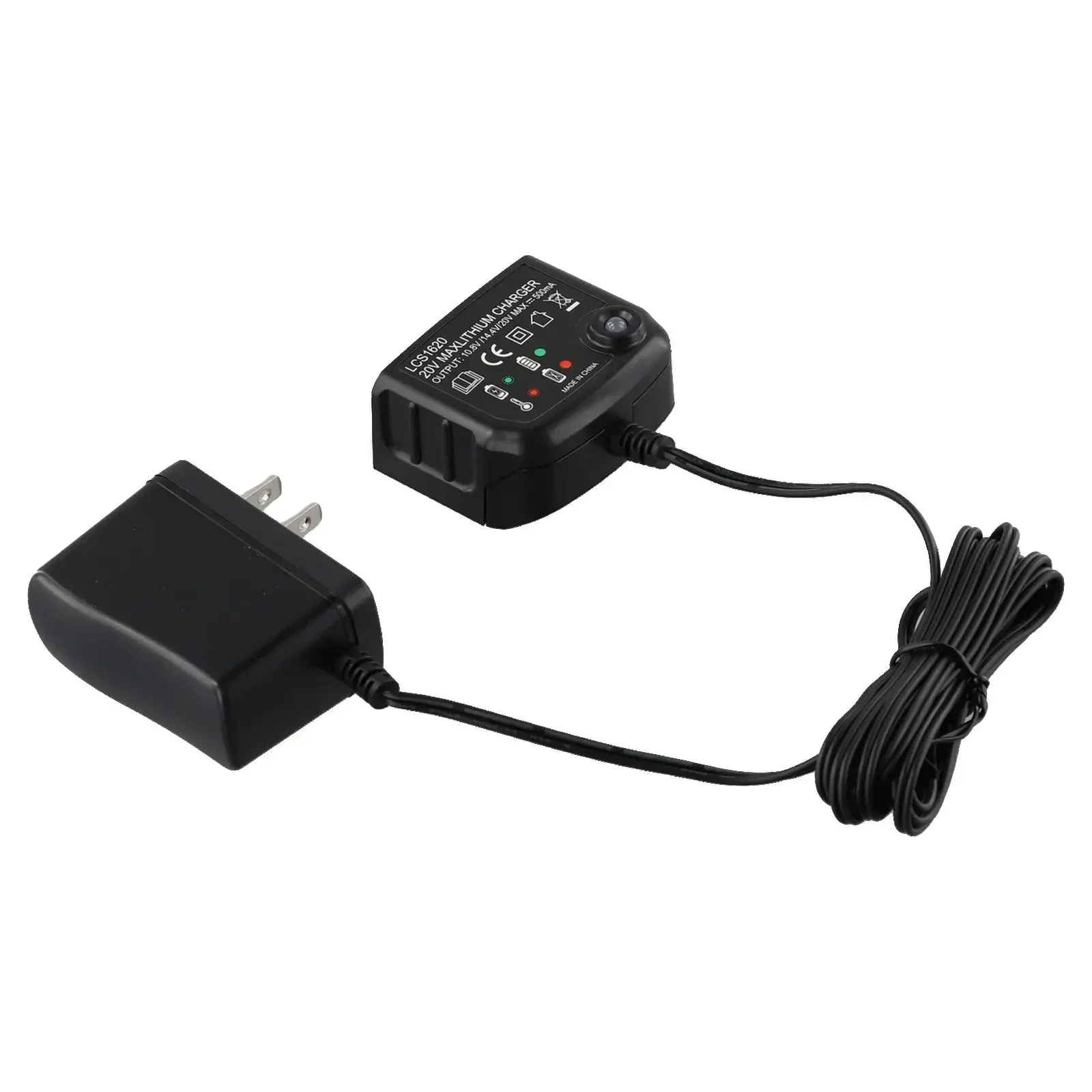 Cargador LCS1620 para batería Black Decker de 20 V Indicador LED de carga rápida Compatible con LBXR20 y LBXR20 OPE