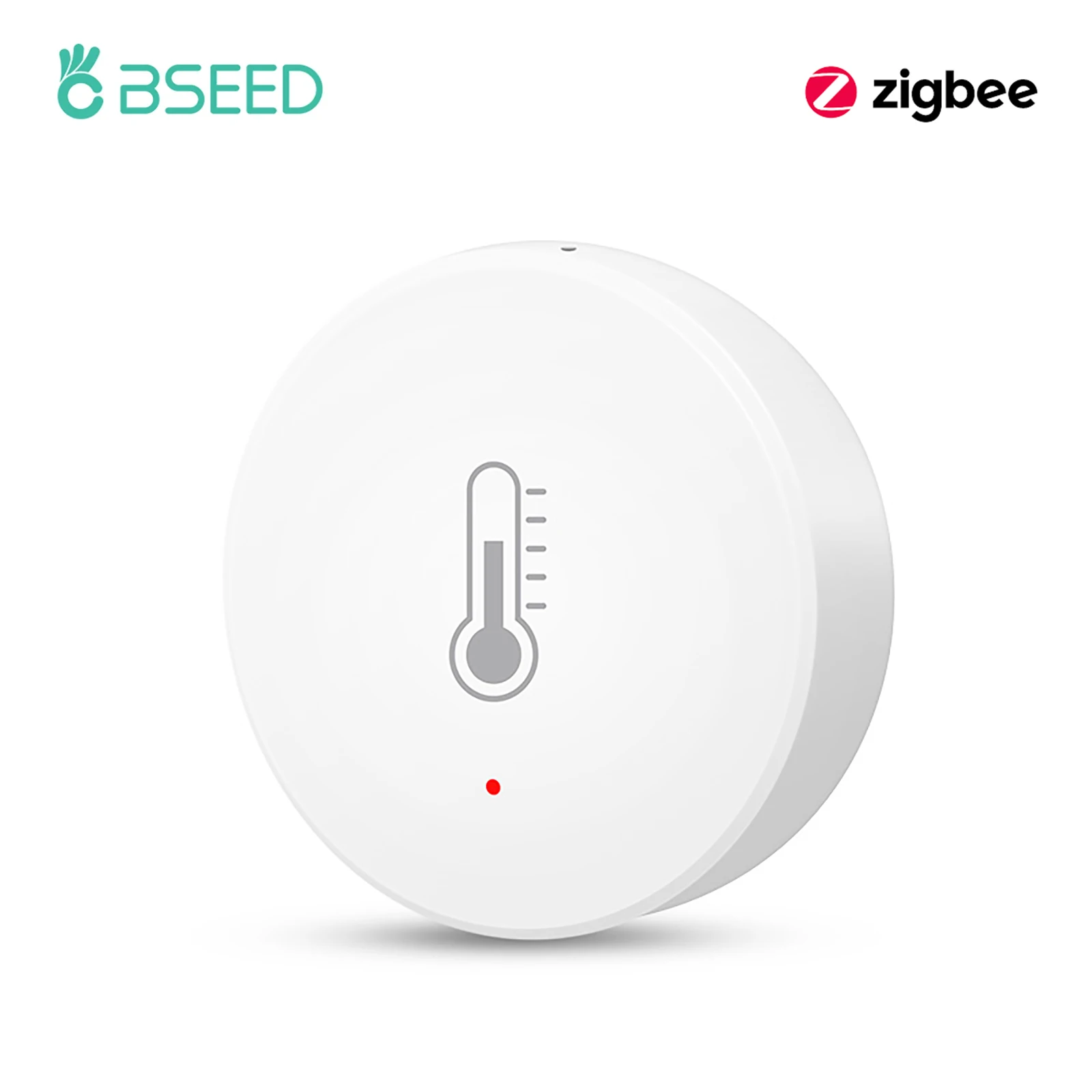 BSEED Tuya Smart ZigBee 3.0 Smart Temperature And Humidity Sensor No Battery Powered Security With Tuya Smart Life App Alexa