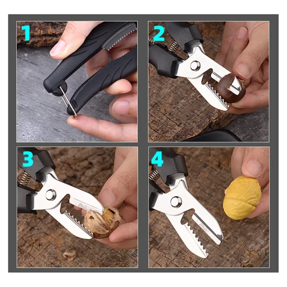 Durable Nut Tool Chestnut Scissors Sturdy Labor Saving Chestnut Shell Peeling Stainless Steel Chestnut Sheller