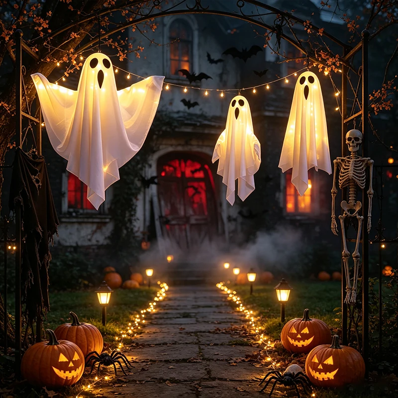 Halloween Hanging Light Up Gho - огляд і ціна Lighting Decor Bedroom