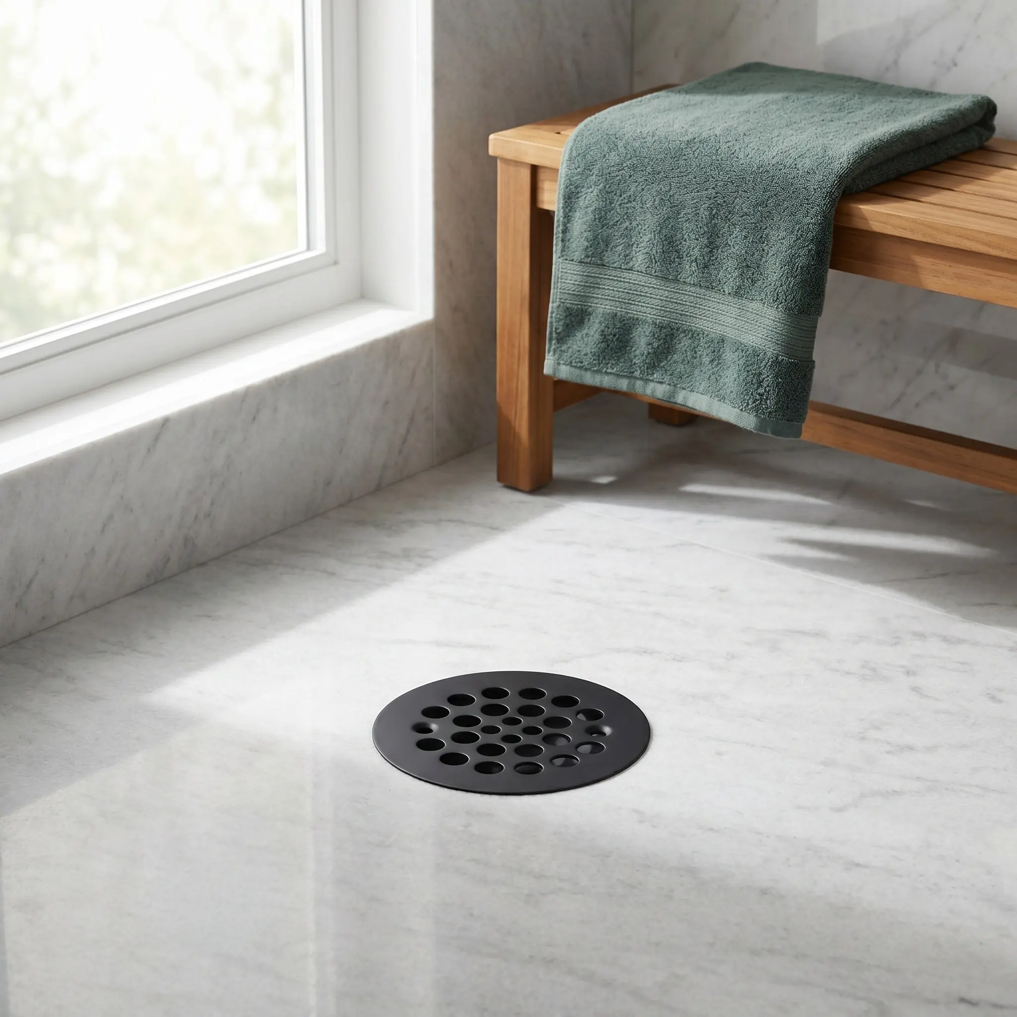 Stainless Steel Floor Drain Cover Round 4.3 Removable Sink Strainer Mesh Filter Bathroom Kitchen Shower Garage Anti Clogging