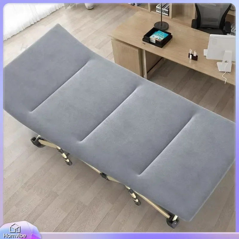 Outdoor Folding Camping Bed Portable Single Cot for Office Lunch Break Hospital Escort Simple Carry Camp Bed