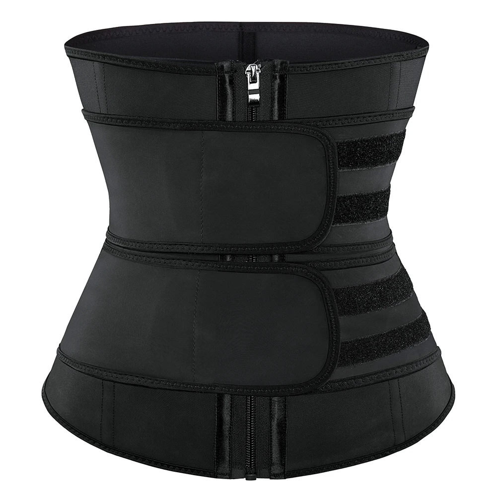 Detachable Double Belts Latex Waist Trainer 7 Steel Bones Sport Shaper Belly Control Cincher