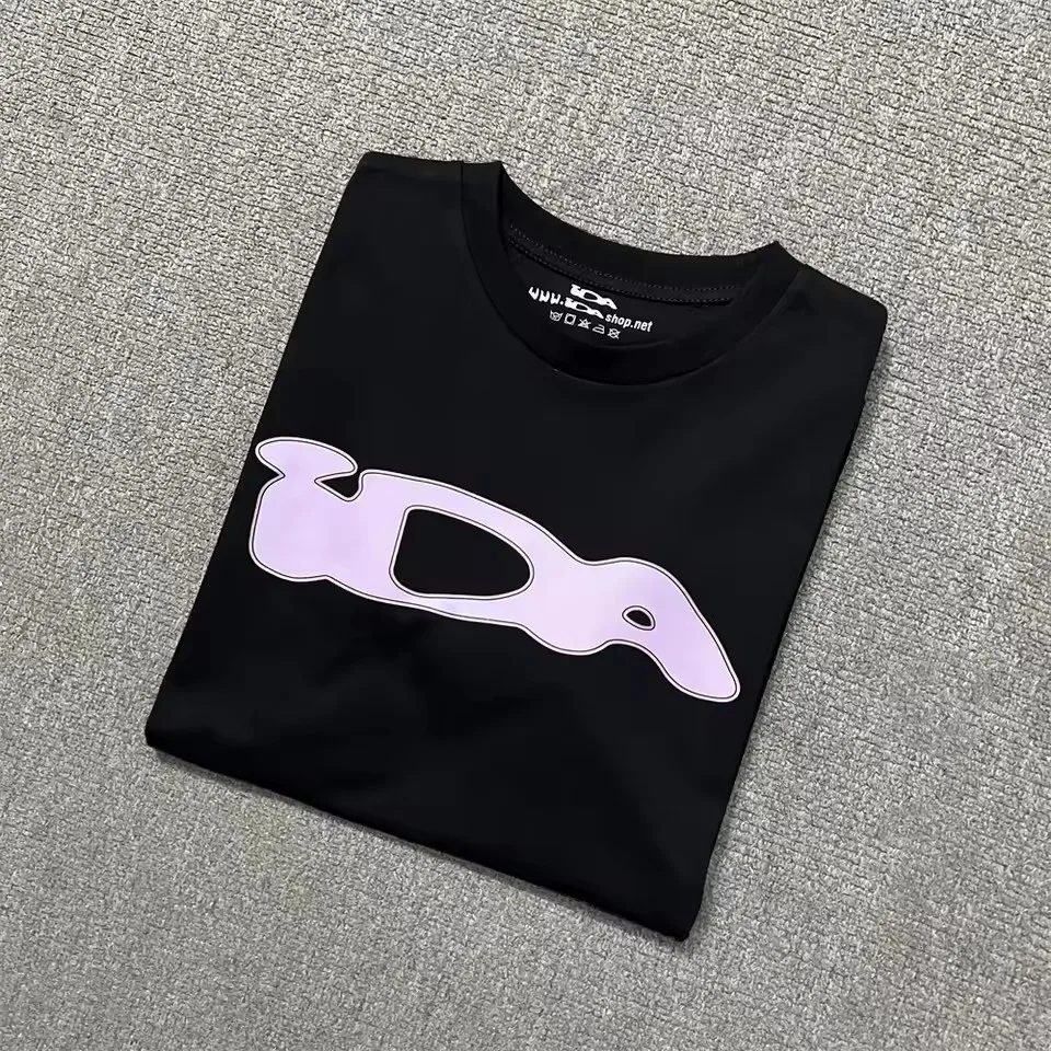 

Pink IDA Logo Print T Shirt Men Women Casual Oversized T-shirt Top Tees