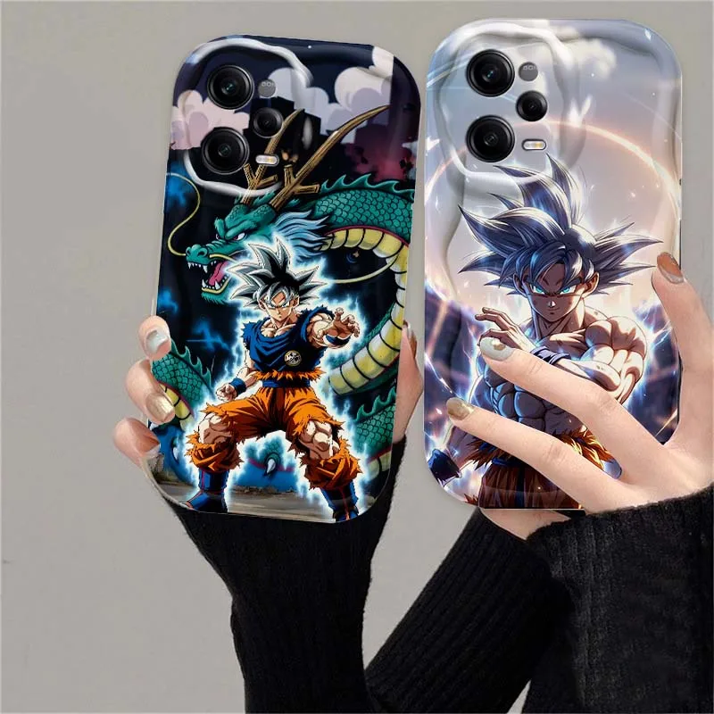 

Dragon Ball Warrior Son Goku Phone Case For Xiaomi Redmi Note 14 13 12 12S 11 10 9 9S 8 Pro Plus 4G 5G Wave Oil Cover Soft