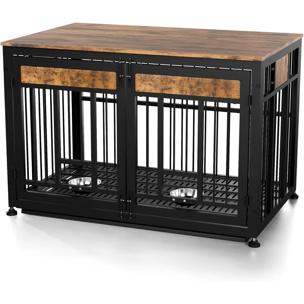 

48 Inch Heavy Duty Dog Crate Furniture for Large Dogs, Decorative Pet House End Table, Extra Large Wooden Cage Kennel Furniture