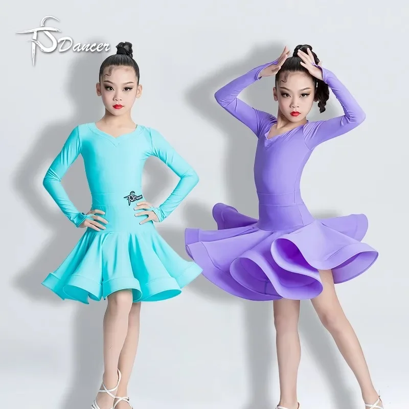 customized hot selling new Latin dance dress professional performance competition dress 24 color training grading practice suit