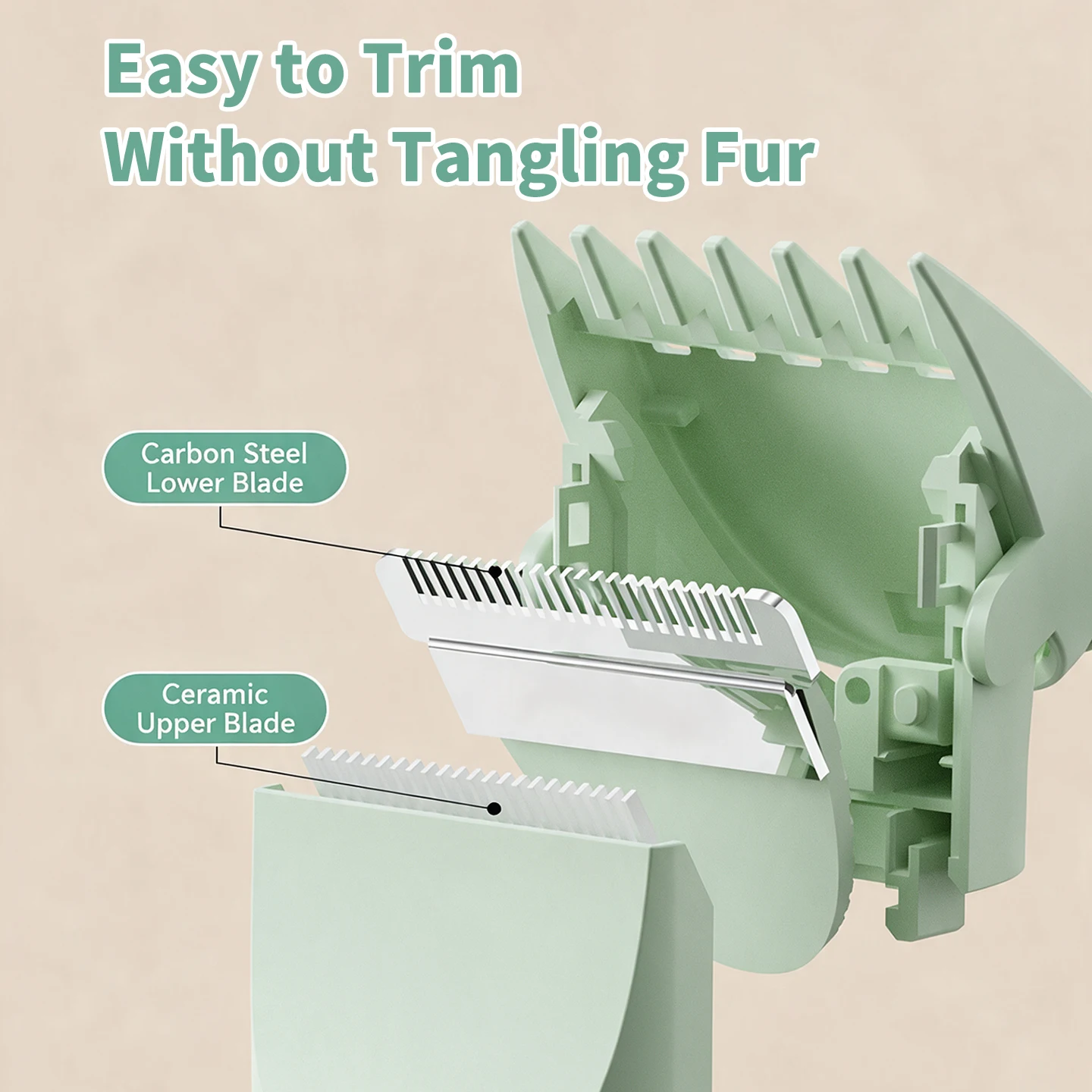 4-in-1 Multi-functional type c charge Dog Clippers Cordless pet Shaver Clippers Trimmers Low Noise Pet Grooming Tools