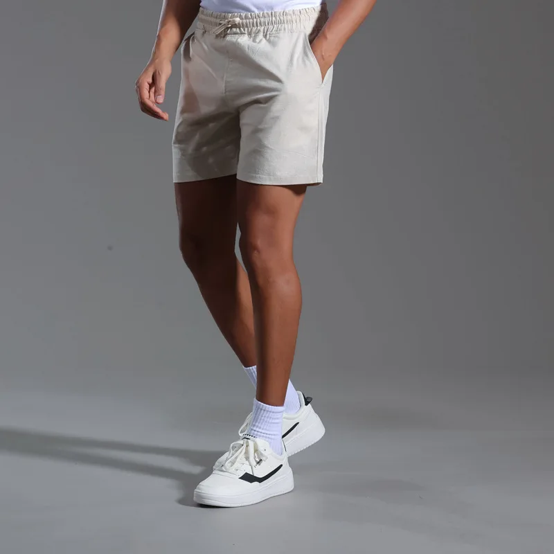 Spring Summer Linen Shorts for Men Breathable Sport Gym Shorts Casual Basketball  Training Running  Neutral Loose Shorts