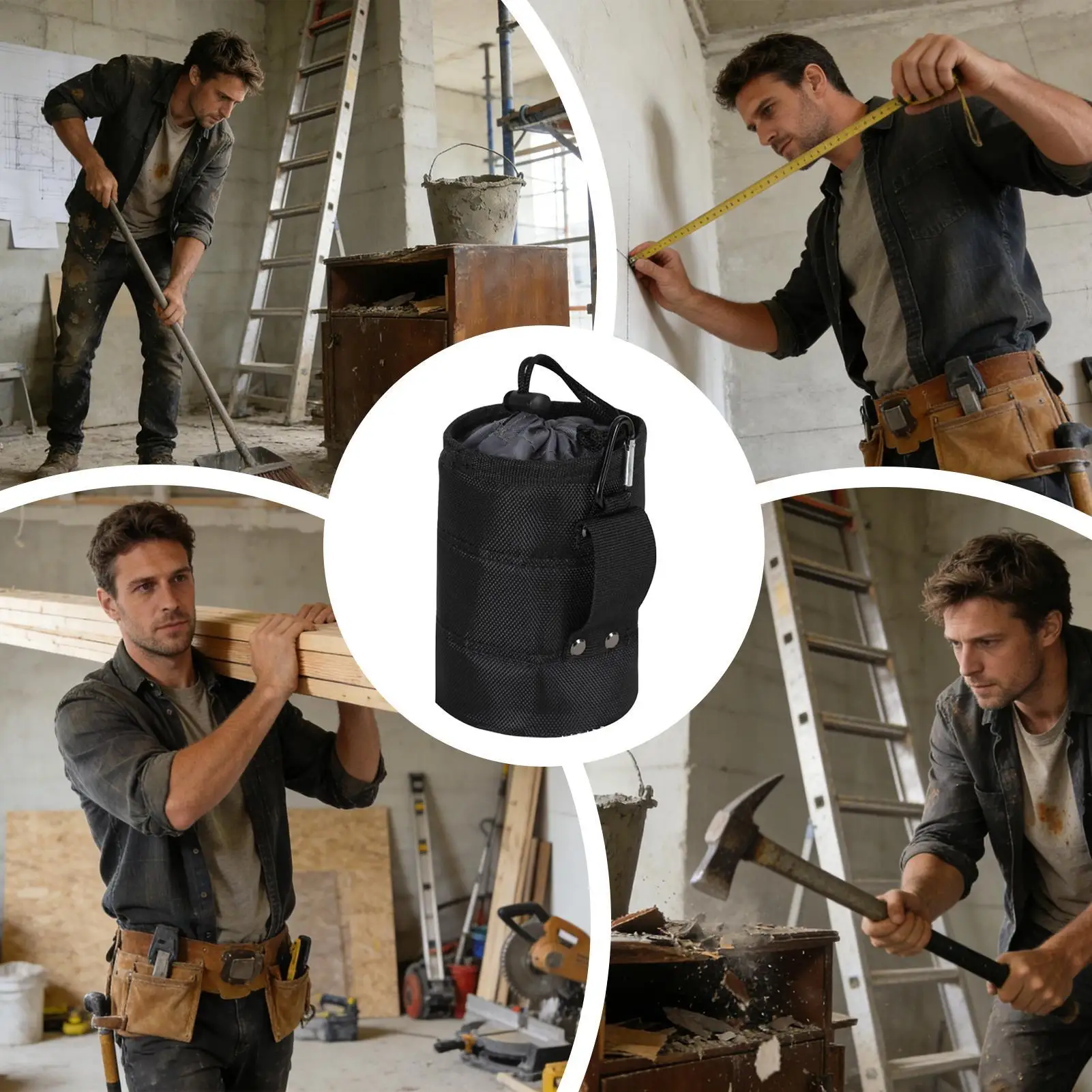 

Сумки для инструментов для плотников, сумка для хранения гвоздей и шурупов, поясная сумка, многофункциональная универсальная сумка для плотников, электриков, сантехников