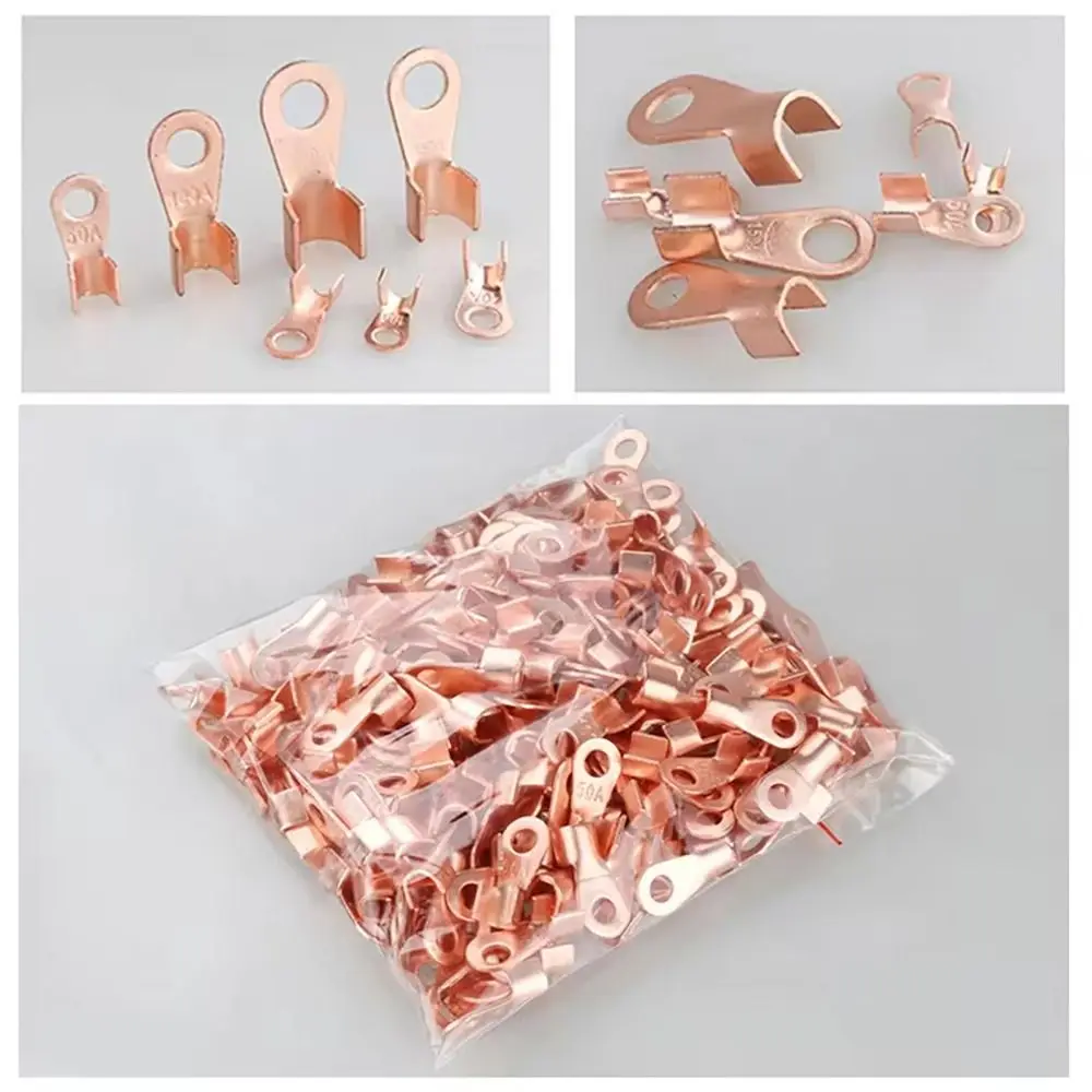 5/10Pcs OT Type OT Wire Nose Terminal Crimp Copper 10A-400A OT Cable Connector Kit 1.5-16mm2 Bolt Hole OT Lugs Ring Crimp