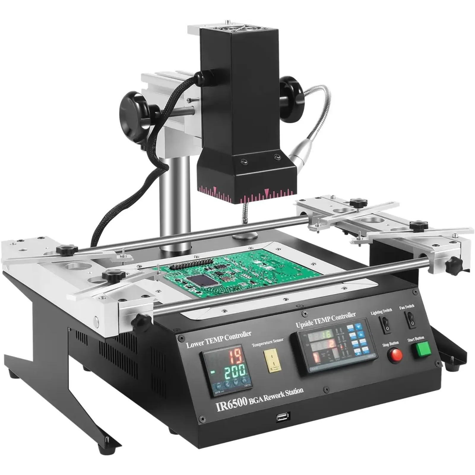 آلة إعادة صياغة محطة إعادة العمل IR6500 BGA لمحطات لحام BGA PBGA CSP متعددة الطبقات EMI IR6500