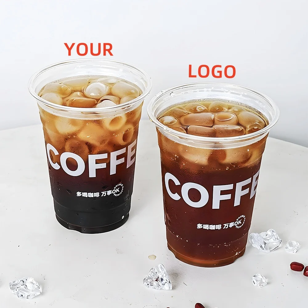 Convenient Office Plastic Cup, Printing Custom Pattern Trademark, Party Holiday Cold Drink Juice Coffee Cup