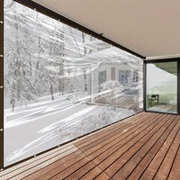1pc Heavy-Duty Transparent Waterproof Tarp - UV & Scratch Resistant, Ideal for Greenhouses, Balconies & Outdoor Protection