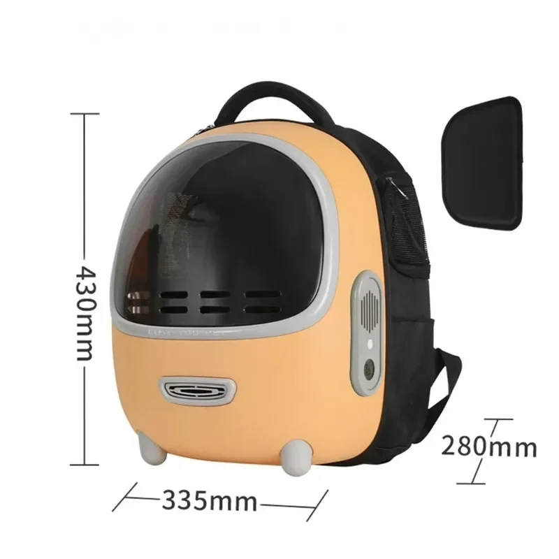 Large Capacity Small Animal Pet Portable Dog Cat Strap Fan Backpack