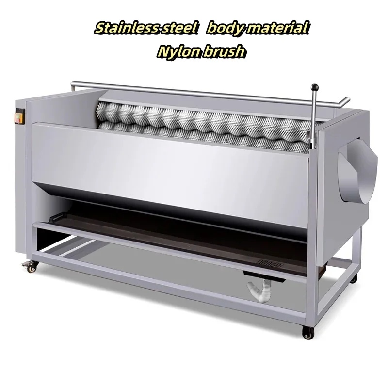 

Vegetables and Fruits Automatic Commercial Potato Ginger Lotus Papaya Sweet Potato Cleaning Roller Washing and Peeling Machine