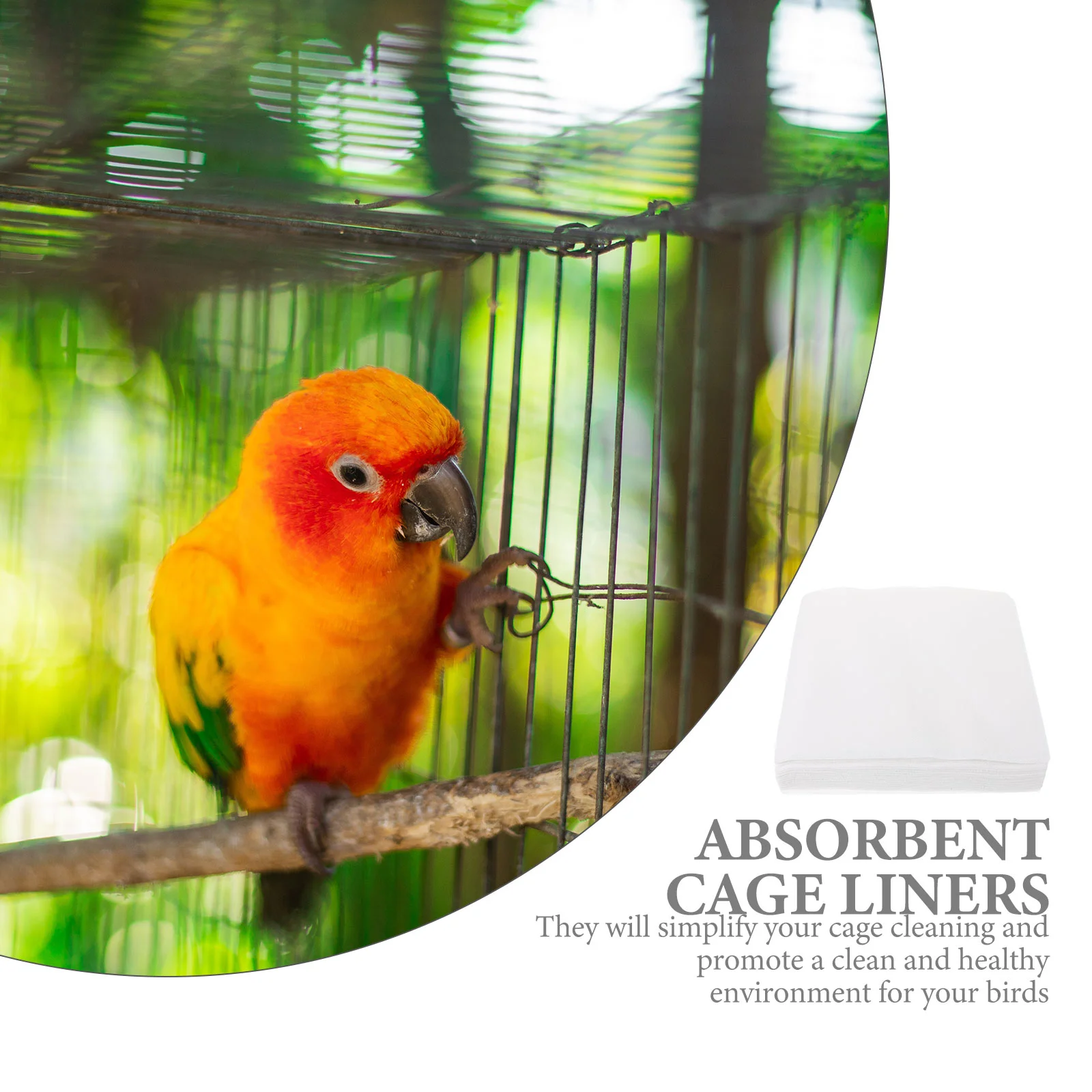 100 Sheets Pad Paper Bird Cage Absorbent Liners Urine Pads Pet Lining Mat Drying Papers